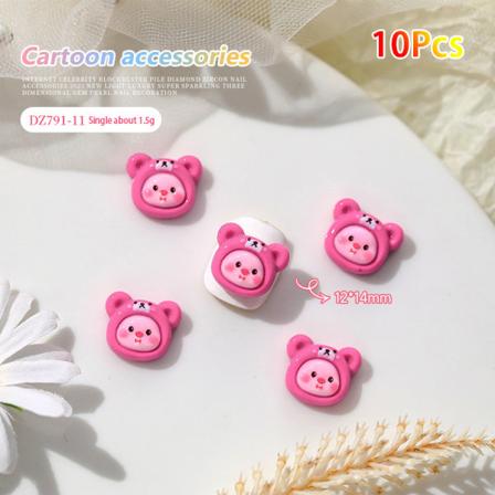 10kpl Sarjakuva Kuromi Kiti Kissan ja Koiran Nail Diamond Resin Wearin DZ791-11