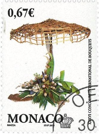 Monaco - Blomster - Stemplet frimærke