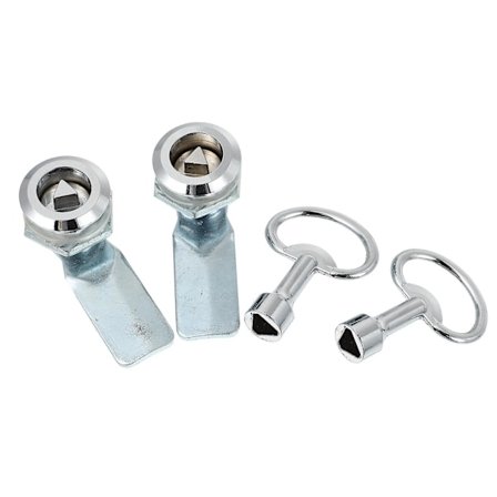 2-pack triangulära skåplås, kreativa elektriska skåplås, silver 7x2,2x2,2cm[JUN]