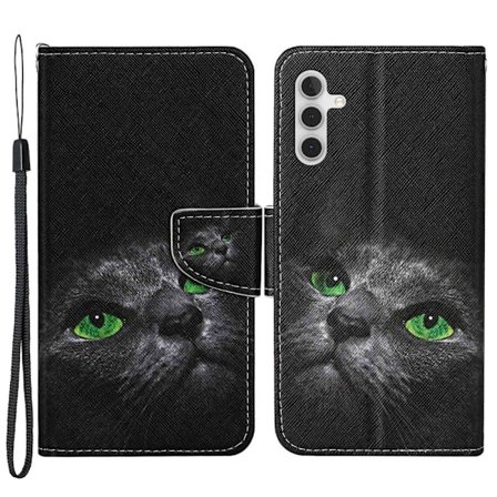 Wonderland Samsung Galaxy A14 Läppäkotelo - Kissa