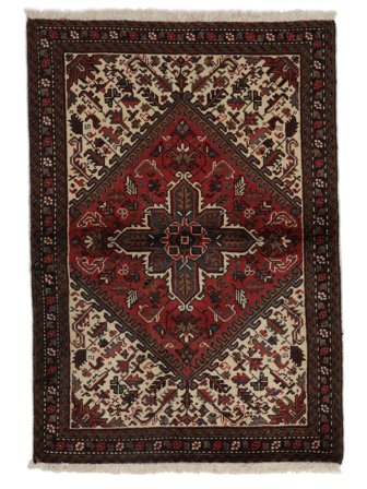 Noué À La Main Mehraban Tapis 101X145 De Laine Noir/Marron Petit