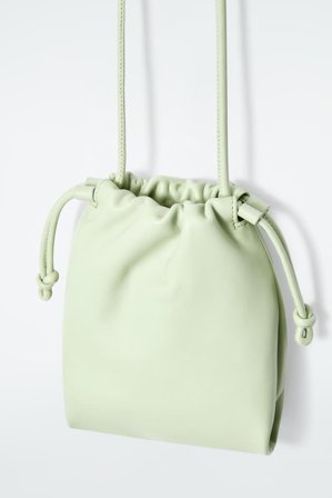 COS Women's Cavatelli Phone Pouch - Leather Bag in Green