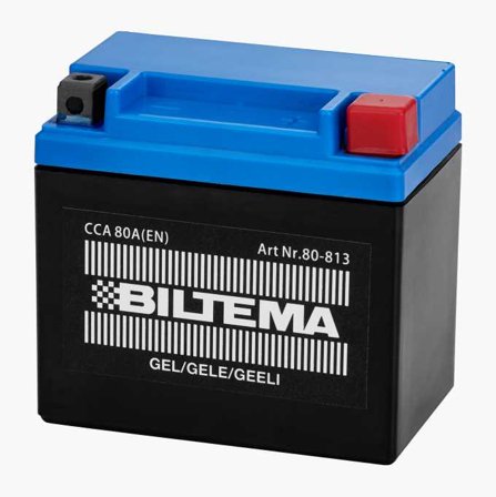 Biltema - MC-Batteri Gelé 12V 5Ah, 114x69x109mm, Vedlikeholdsfritt, Lekkasjesikkert, Lang Levetid, Ideelt For Sesongbruk,