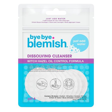 Bye Bye Blemish Water Activated Dissolving Cleanser Sheets 50 stk., Skincare, Renseprodukter, Rens & Vask
