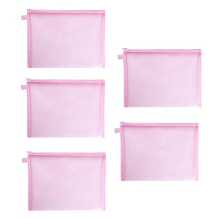 IC Hängande mesh-påse med dragkedja, 5 st lättviktsnylon