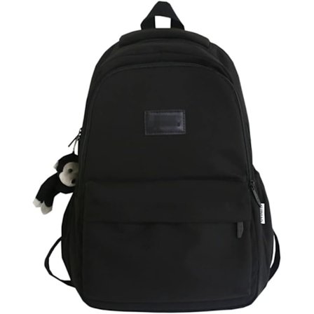 Laptop Rygsæk Sød Stor Kapacitet Studenter Rygsæk til Skole Rejser Udendørs Tilbage til Skolen (Sort)