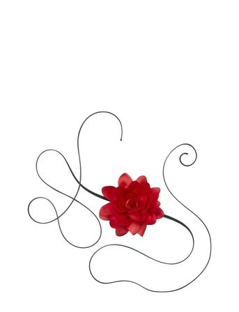 Flowria Choker Accessories Jewellery Necklaces Stiff Necklaces Rød Becksöndergaard*Betinget Tilbud