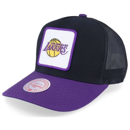 Mitchell & Ness - NBA Svart trucker Keps - Los Angeles Lakers Truck It Black/Purple Trucker @ Hatstore