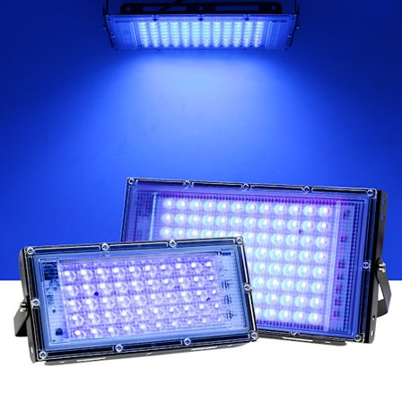 2 stk 100w Uv Led Floodlight Blacklight Ip65 Vanntett, Ultrafiolett LED-lampe, Effektbelysning for akvarium, fest