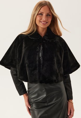 VILA - Vibarbara Cape - Black Beauty - Kläder - - Bubbleroom