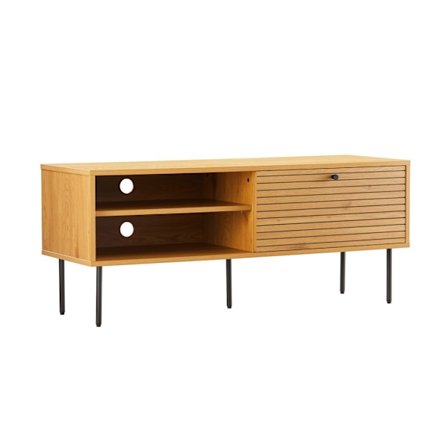 TV-bord LINE 120x40xH50cm, melamin med eikebark