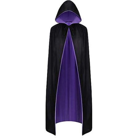 Vendbar Kappe Kvinder, Stand Collar Kappe Børn, Sort og Rød Kappe med Hætte, Lilla Kappe, Halloween Julekostume