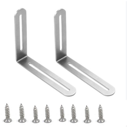 120x165x3,2mm Rostfritt Stål Höger Vinkel L-formad Vinkelspår An