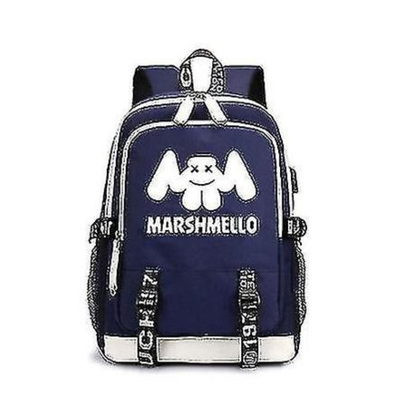 Marshmallow Ryggsäck 3d Luminous Skolväska Barn Pojke Dj Marshmallow Musik Ryggsäck Unisex Barn Flicka Kvinnors Laptop Ryggsäck Herr Resväska
