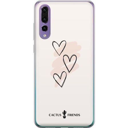 Kompatibel Mobilcover til Huawei Huawei P20 Pro Cactus and Friends - Soft Romance Sketch