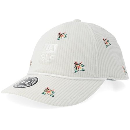 Under Armour - Wit unconstructed Cap - Drive Mid Corduroy Adjustable Summit White Dad Cap @ Hatstore