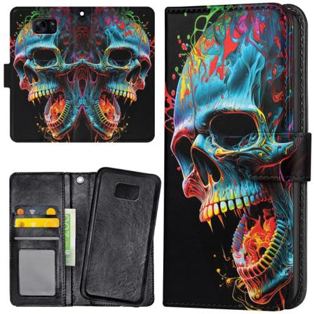 Samsung Galaxy S7 - Plånboksfodral/Skal Skull