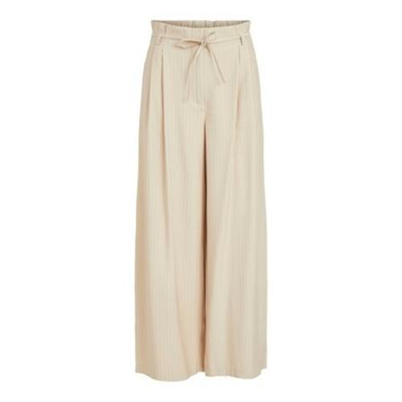 Vila, Wide Pants Beige, Dames, Maat:L