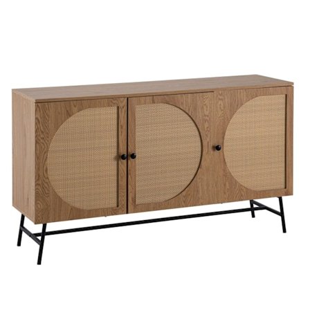 Rootz Stylish Sideboard - Modern Cabinet - Oak Decor Storage Unit - Justerbara hyllor - 140 cm x 80 cm x 39 cm