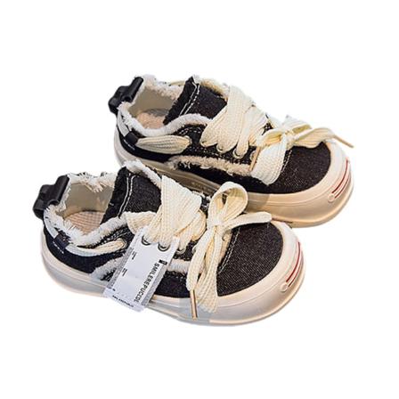Flickor Closed Toe Canvas Skor Låga Flats
