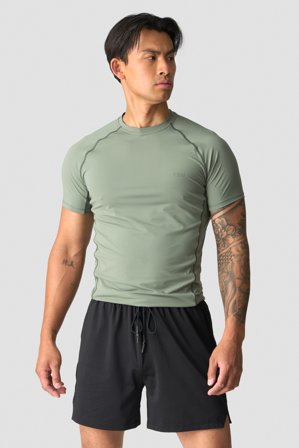 ICANIWILL - Stride Muscle Fit T-shirt Men Sea Green - Herre - ICIW