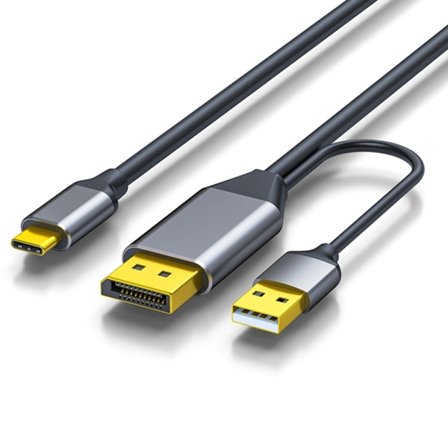 USB C til DisplayPort kabel 4K@60Hz Type C til 2K 144HZ DisplayPort kabel til bærbar tablet ekstern bærbar skærm