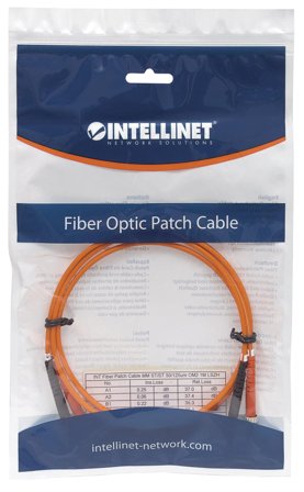 INTELLINET Fiber optic patch cable ST-ST duplex 2m 50/125 OM2 multimode