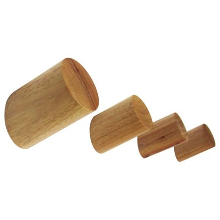 Designer Klädkrokar Massivt Ek Färg Naturlig Modern Lantlig Skandinavisk Stil - Set om Två (7x4,5, Svart)