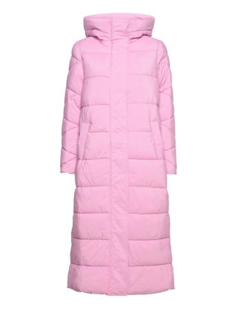 Yaslira Long Padded Coat Fodrad Rock Rosa YAS