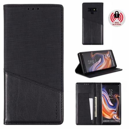 Samsung Note 9 Elegant Fodral I Pu-läder Med Rfid Block Svart