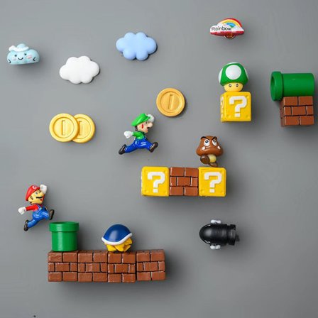 Klassisk 3D Super Mario kylskåp stark magnet klistermärke
