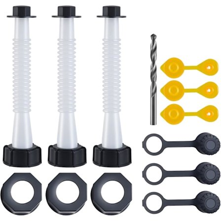 Universal Bensindunkspjutbyte (3-pack) - Lätt att Häll, Passar De Flesta 5 Gallons Bensindunkar