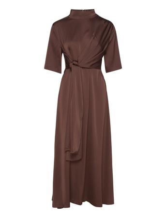 Harpergz Knot Long Dress Gestuz Brown