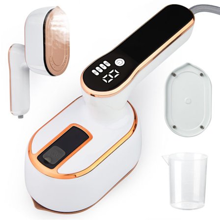 Dampstrykejern, fire temperaturinnstillinger (hvit)