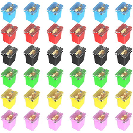 36 deler J koffert Sikring Sortiment Sett Automotiv Lav Profil Eske Shaped Mikro Patron Sikringer