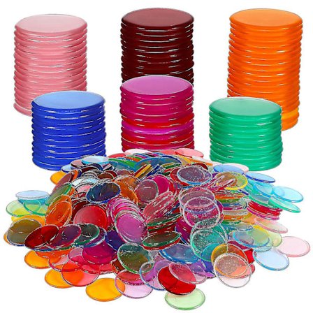 500 stk. Bingo Chips Plastik Runde Brikker Markører Til Bingo Spil Kort Tælle Spil Tilbehør