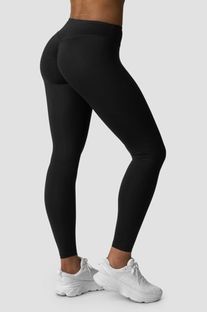 Scrunch V-shape Tights Black