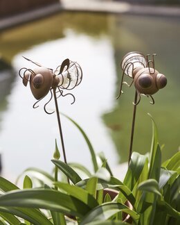 Solcelle- dekoer Oxkida Myra & Fluge LED 2-pak Rust