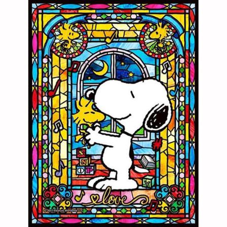 Full 5d Diy Diamond Painting Cross Stitch Cartoon Snoopy Broderi Som På Bilden 1 30x40cm