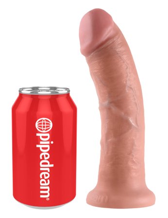 King Cock Naturligt ljus 20.5 cm - Vuxen.se - Handsfree dildo med sugpropp