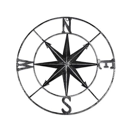 Metal Håndværk Kompas Vindfløj Smedejernsdekoration Indendørs Ornamenter
