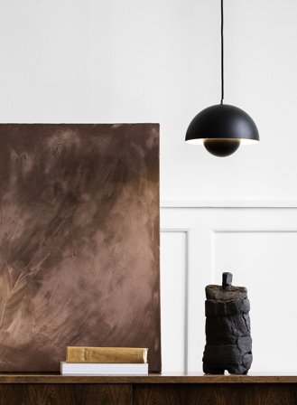 Flowerpot VP10 taklampe Ø16 - matt sort