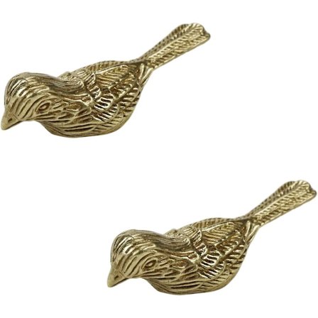 2 Pakke Fugle Knotter For Skap Og Skuffer Dekorativ Antikk Messing Dyre Håndtak Gull Kommode Skap Garderobe Håndtak Med Skruer
