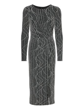 Vmkanz Sibe Ls Calf Dress Jrs Black Vero Moda