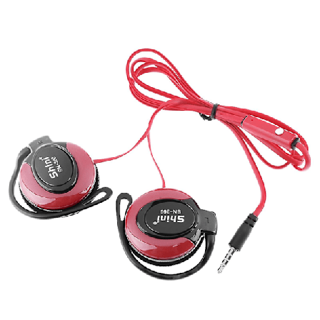 Shini Sn-360 Öronkrok Hörlurar 3.5mm Trådbundna Stereo Hörlurar Spel Sport Hörlurar Med Mikrofon För Telefon Headset Röd