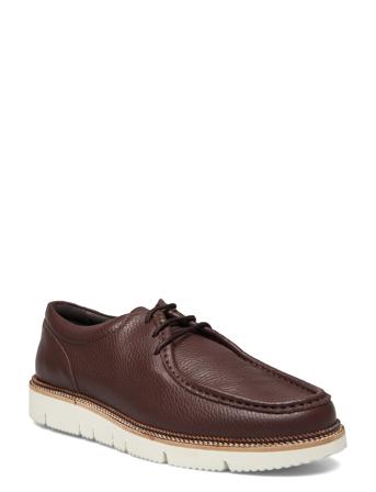 Eilo Vibram Low - Brown Tumbled Leather Båtsko Sko Brun Garment Project*Betinget Tilbud