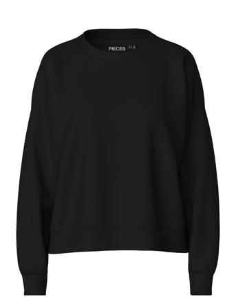 Pcchilli Ls Sweat Noos Bc Tops Sweat-shirts & Hoodies Sweat-shirts Black Pieces
