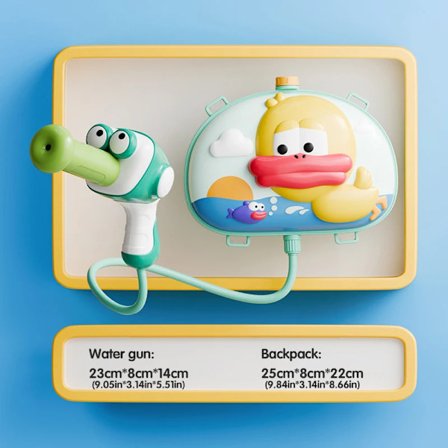 Ryggsäck Vattenpistol Automatisk Sprutdjur Vattenpistol Utdragbar Utomhus Strand Pool Skjutspel Vattenleksak Barn Födelsedagspresent