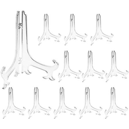 Harvinainen helmi 12 kpl läpinäkyvä Dold-telineen astianpidike rautalevy astianpidike kulholle levylle taiteelle valokuvalle kehykselle 6 tuumaa