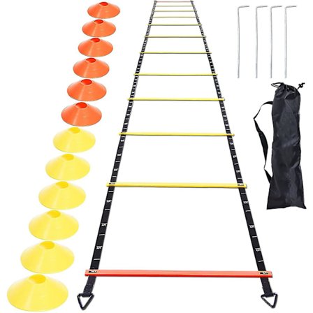 Piao Agility Ladder - Agility Speed And Balance Training Ladder For Soccer Basketball Boxing Softball Footwork Sports Agility Training With Scale And